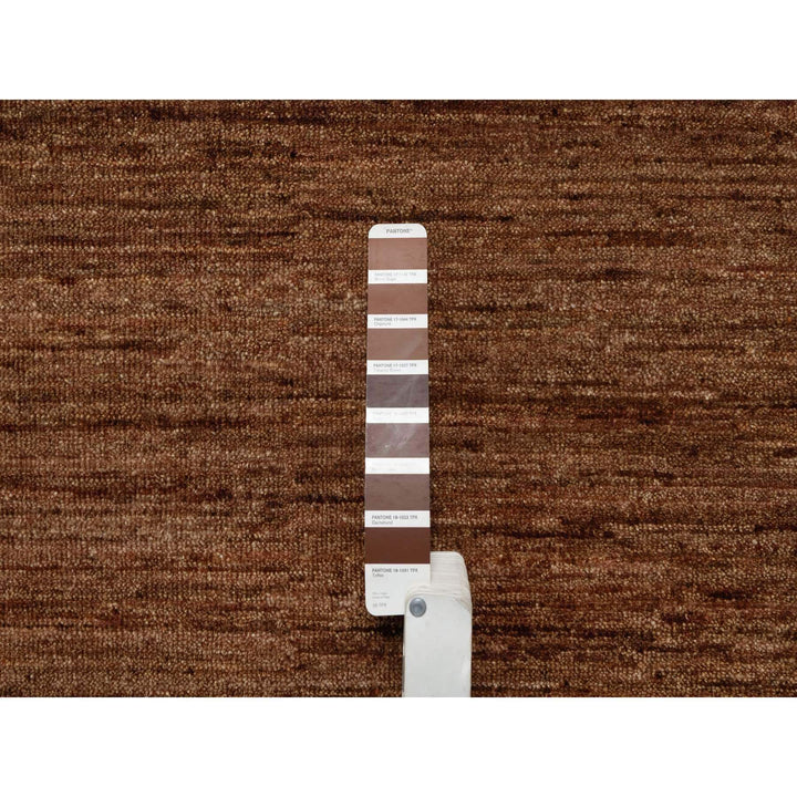 8'2" x 10'0" New Hand Knotted Brown Wool Rectangle Oriental Rug - MOA10291416