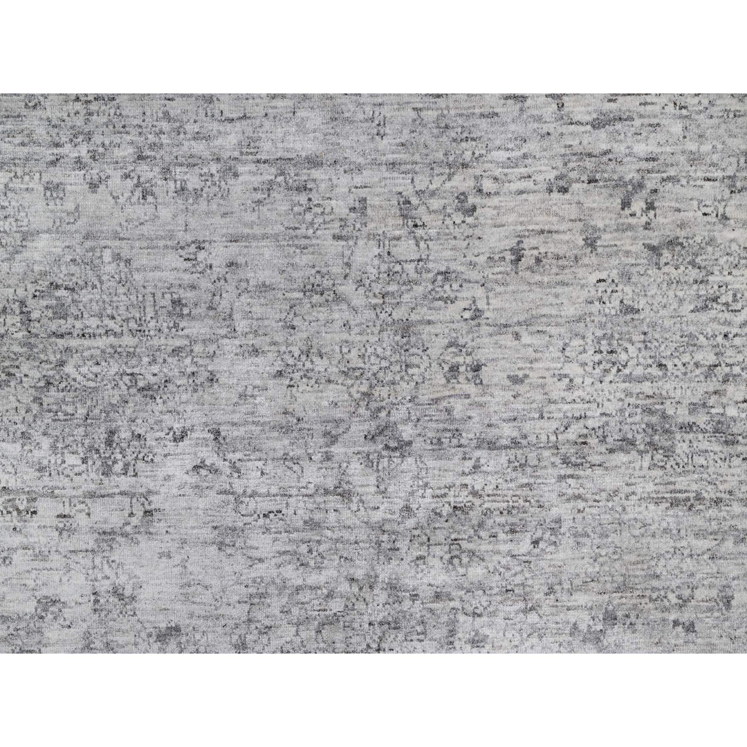 7'10" x 10'0" New Hand Knotted Ivory Wool Rectangle Oriental Rug - MOA10291423