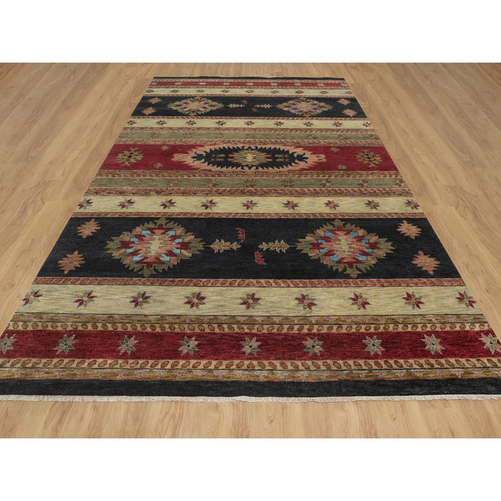 10'0" x 13'11" New Hand Knotted Beige Wool Rectangle Oriental Rug - MOA10291425