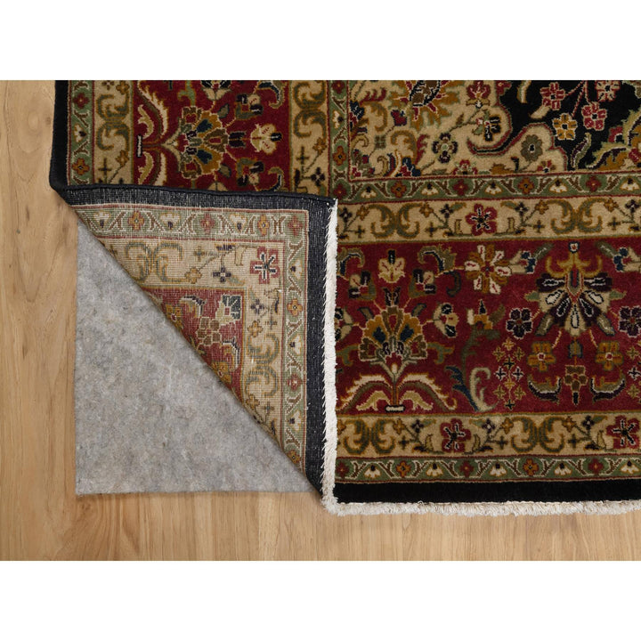7'11" x 9'10" New Hand Knotted Black Wool Rectangle Oriental Rug - MOA10291434