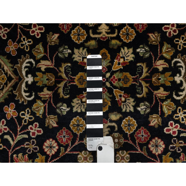 7'11" x 9'10" New Hand Knotted Black Wool Rectangle Oriental Rug - MOA10291434