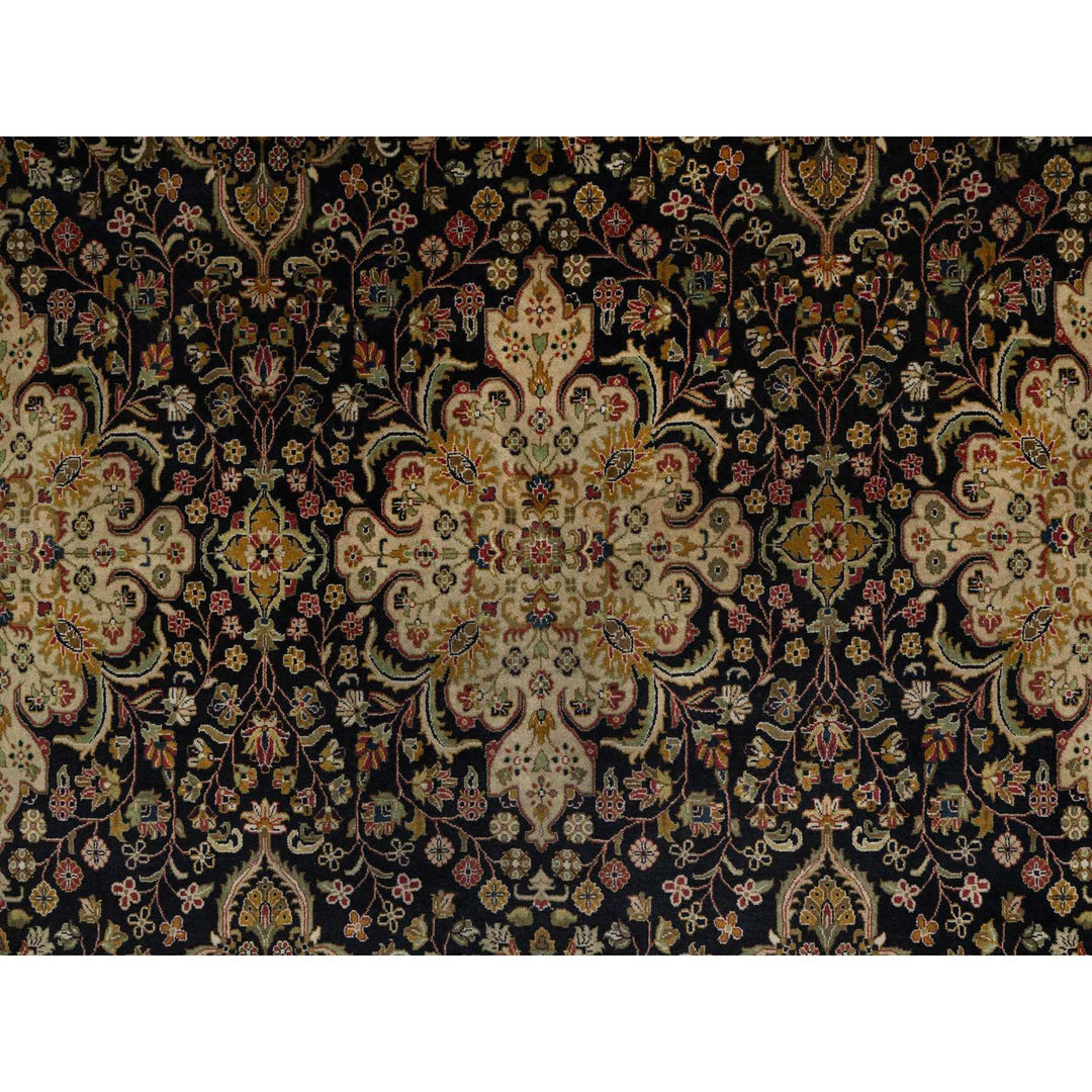 7'11" x 9'10" New Hand Knotted Black Wool Rectangle Oriental Rug - MOA10291434
