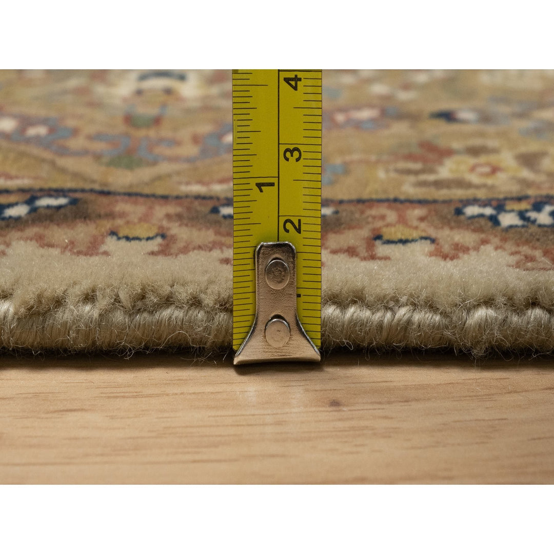 4'1" x 6'0" New Hand Knotted Brown Wool & Silk Rectangle Oriental Rug - MOA10291439