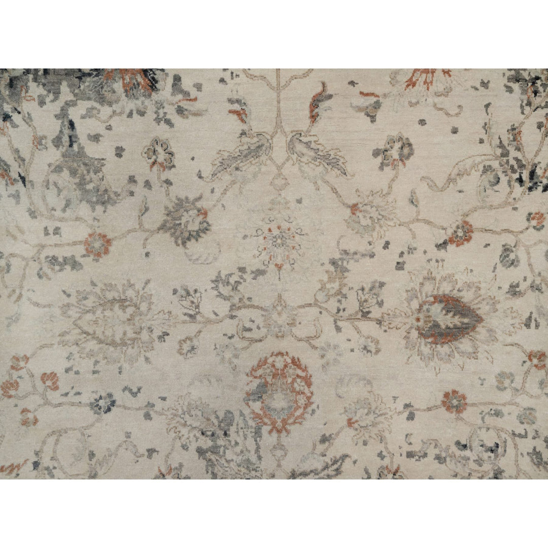 9'0" x 12'2" New Hand Knotted Black Wool Rectangle Oriental Rug - MOA10291441