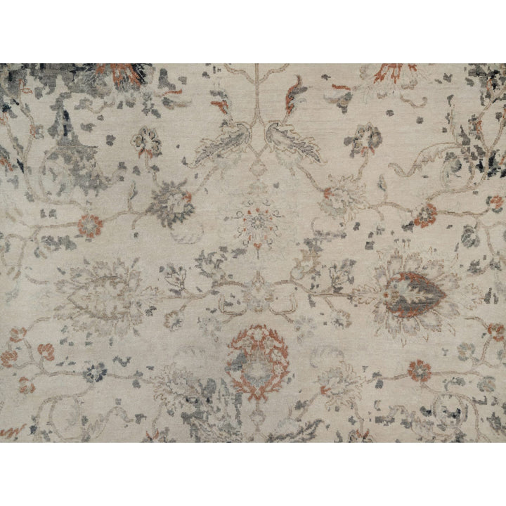 9'0" x 12'2" New Hand Knotted Black Wool Rectangle Oriental Rug - MOA10291441