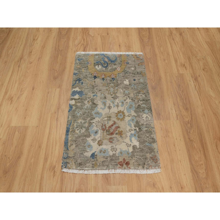 2'0" x 3'1" New Hand Knotted Brown Wool Rectangle Oriental Rug - MOA10291447