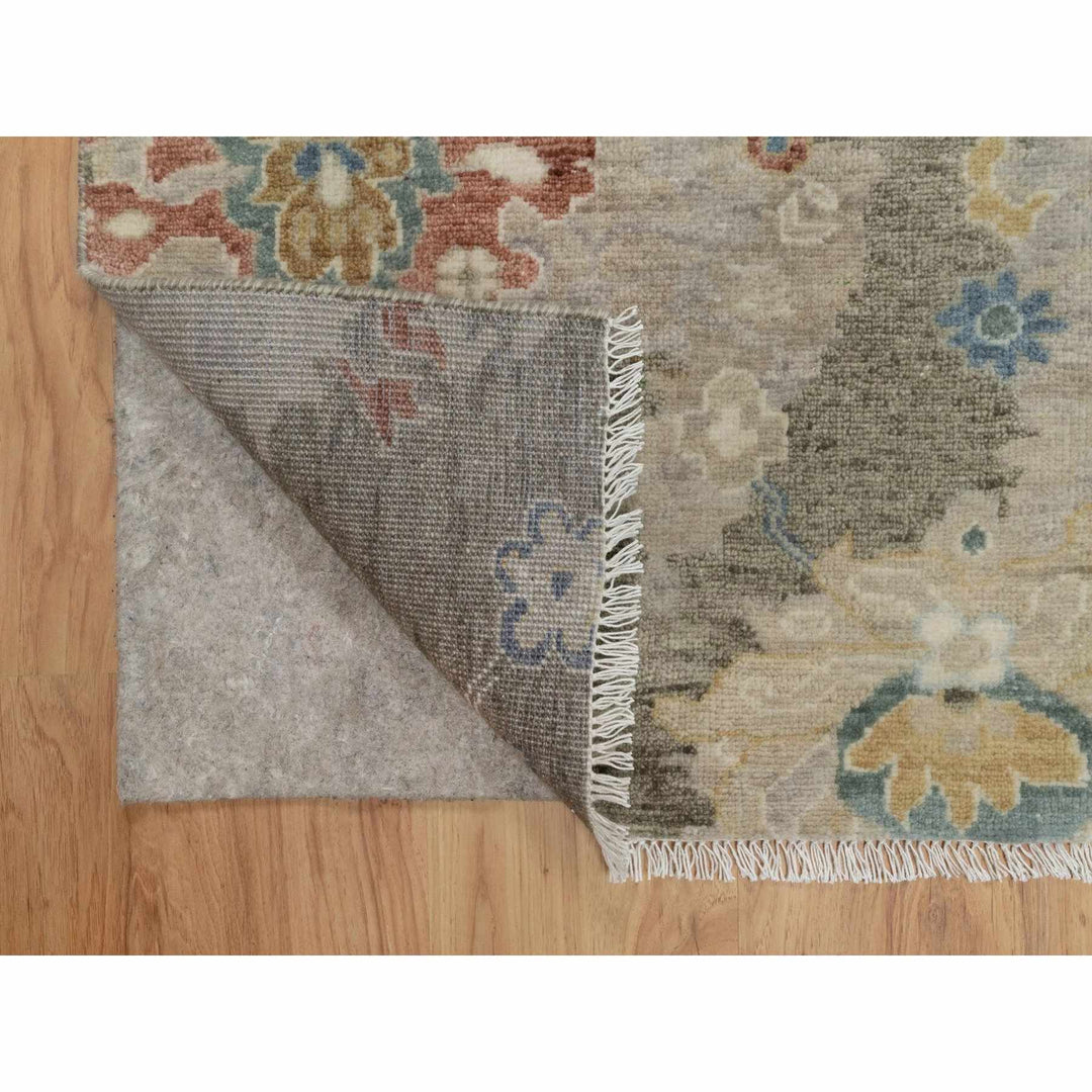 2'1" x 3'0" New Hand Knotted Grey Wool Rectangle Oriental Rug - MOA10291448