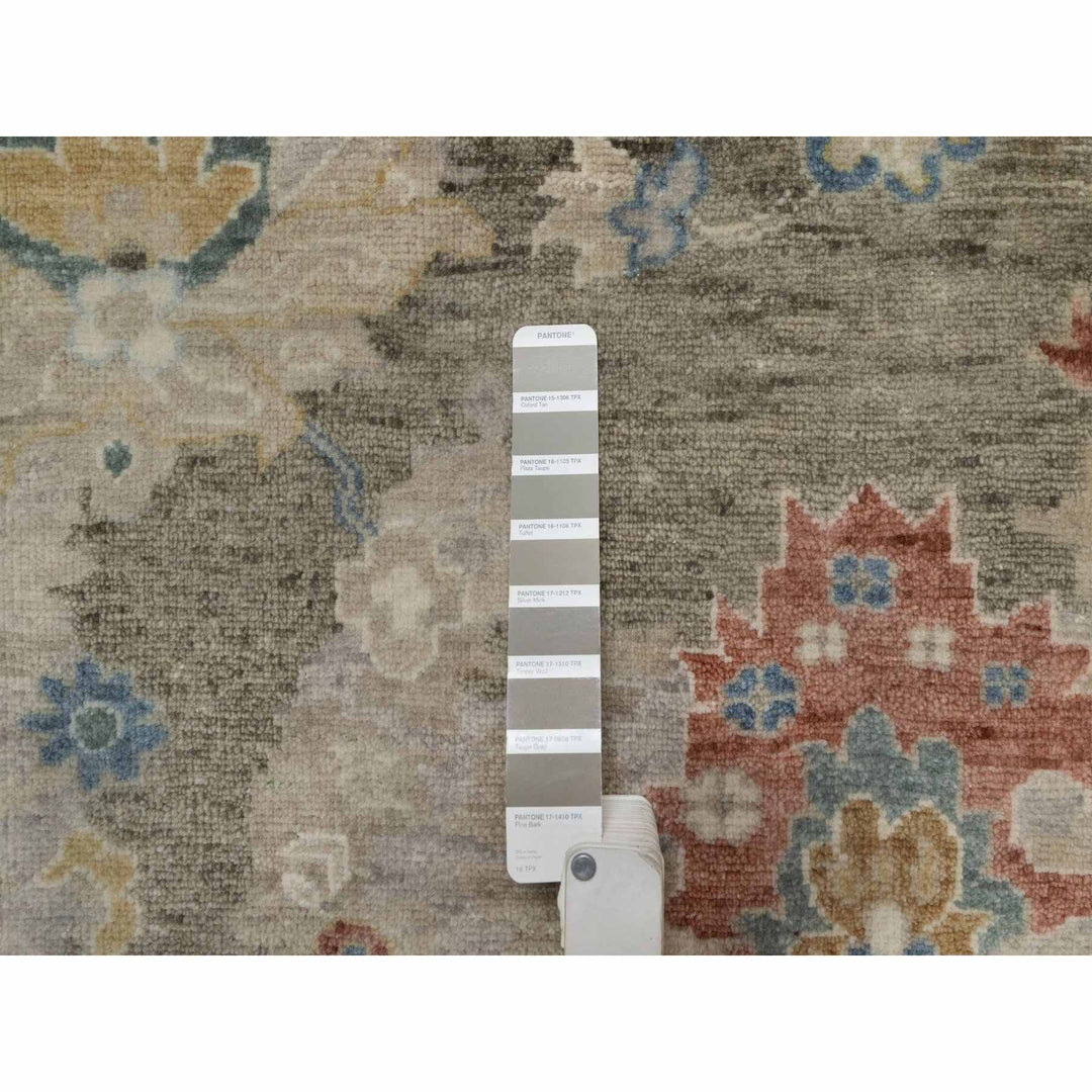 2'1" x 3'0" New Hand Knotted Grey Wool Rectangle Oriental Rug - MOA10291448