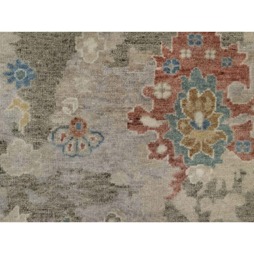 2'1" x 3'0" New Hand Knotted Grey Wool Rectangle Oriental Rug - MOA10291448