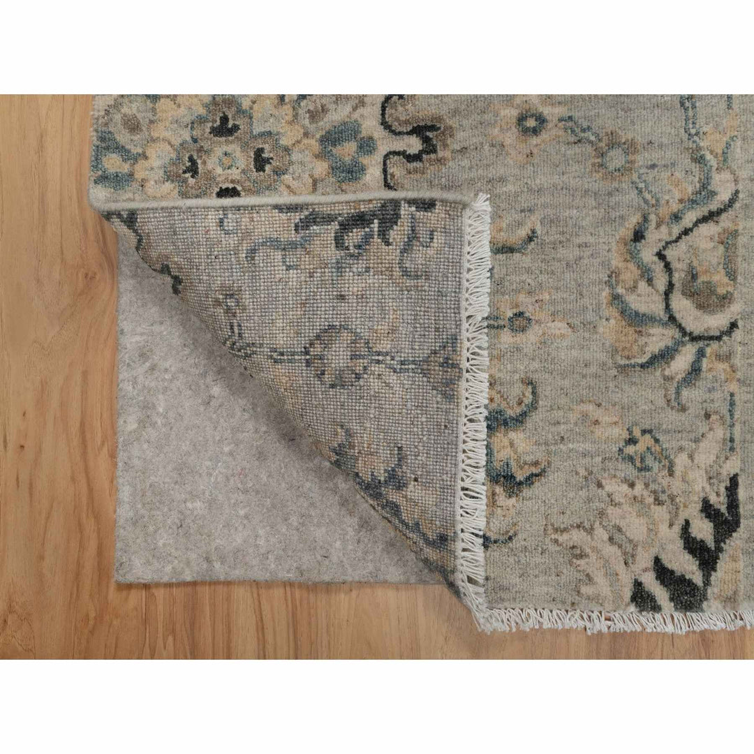 2'1" x 3'1" New Hand Knotted Grey Wool Rectangle Oriental Rug - MOA10291450