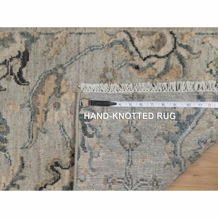 2'1" x 3'1" New Hand Knotted Grey Wool Rectangle Oriental Rug - MOA10291450