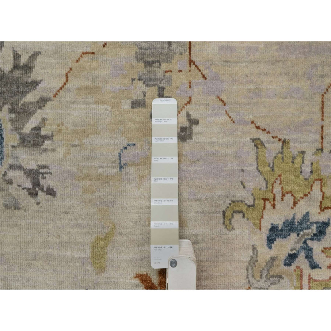 2'1" x 3'4" New Hand Knotted Ivory Wool Rectangle Oriental Rug - MOA10291451