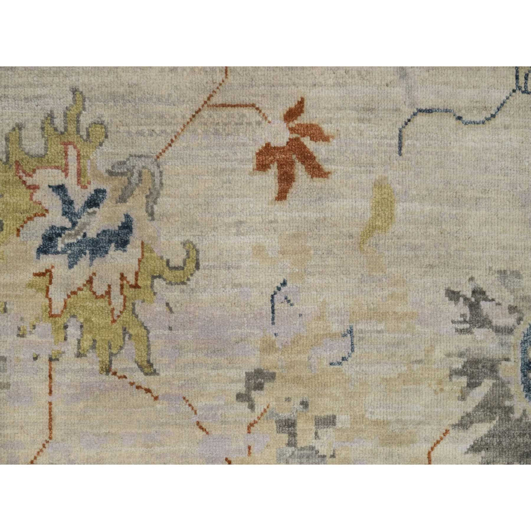 2'1" x 3'4" New Hand Knotted Ivory Wool Rectangle Oriental Rug - MOA10291451