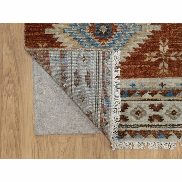 2'0" x 3'11" New Hand Knotted Brown Wool Rectangle Oriental Rug - MOA10291452