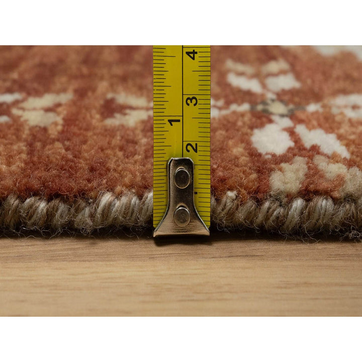 2'0" x 3'11" New Hand Knotted Brown Wool Rectangle Oriental Rug - MOA10291452