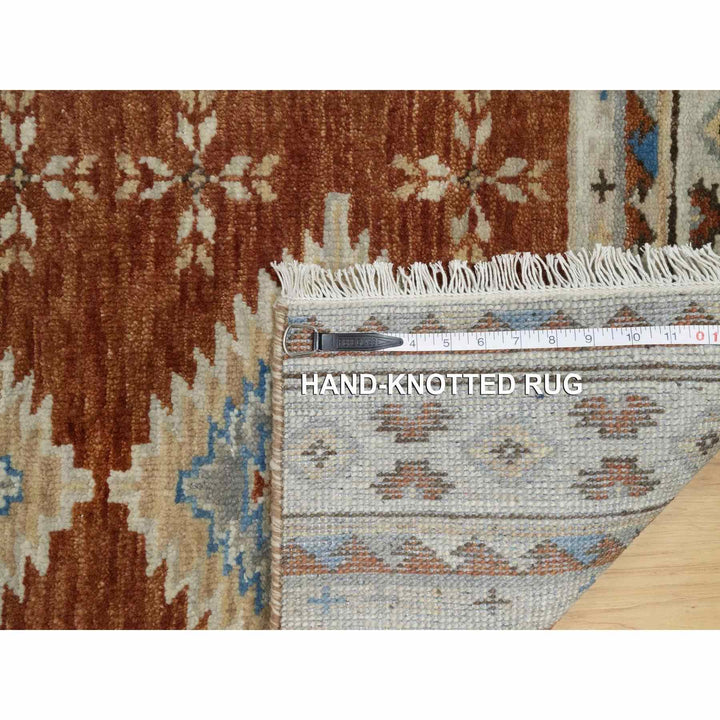 2'0" x 3'11" New Hand Knotted Brown Wool Rectangle Oriental Rug - MOA10291452