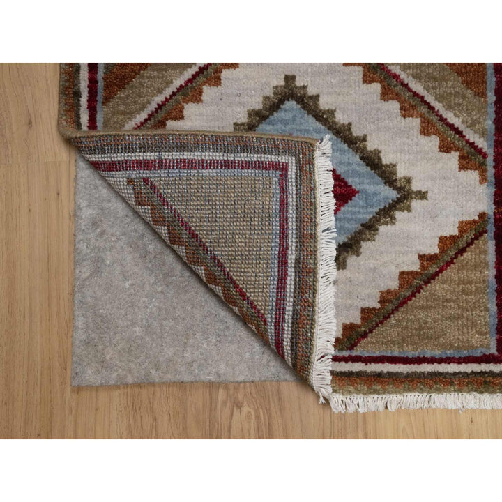 2'0" x 3'1" New Hand Knotted Grey Wool Rectangle Oriental Rug - MOA10291453