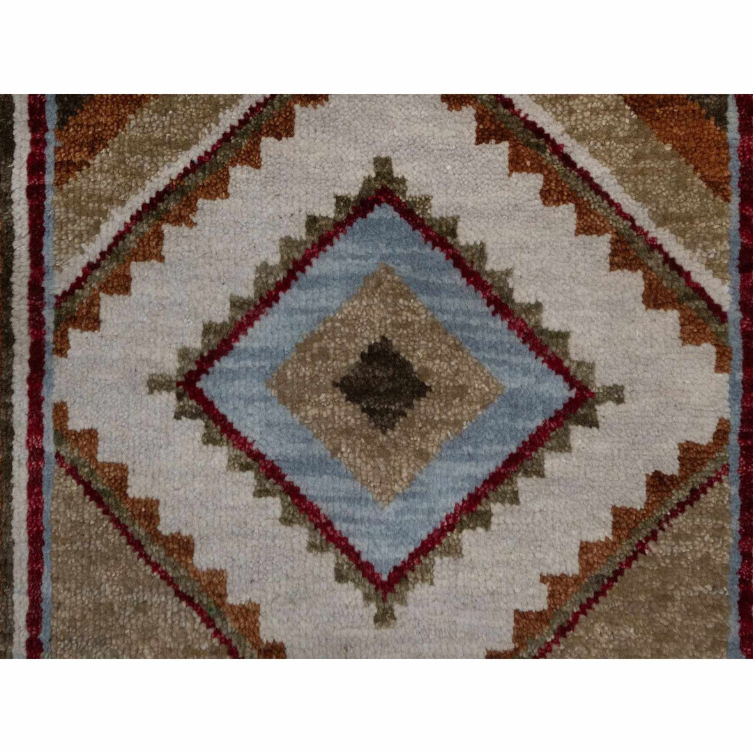 2'0" x 3'1" New Hand Knotted Grey Wool Rectangle Oriental Rug - MOA10291453