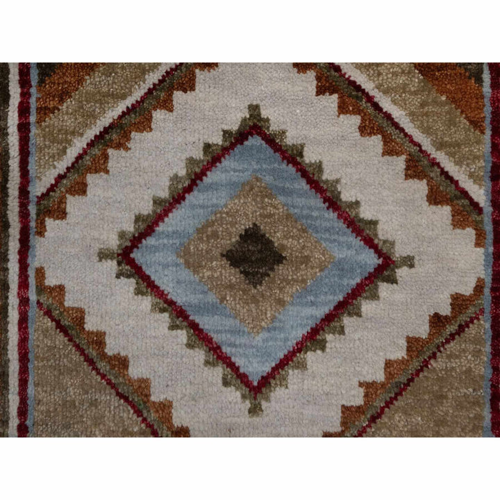 2'0" x 3'1" New Hand Knotted Grey Wool Rectangle Oriental Rug - MOA10291453