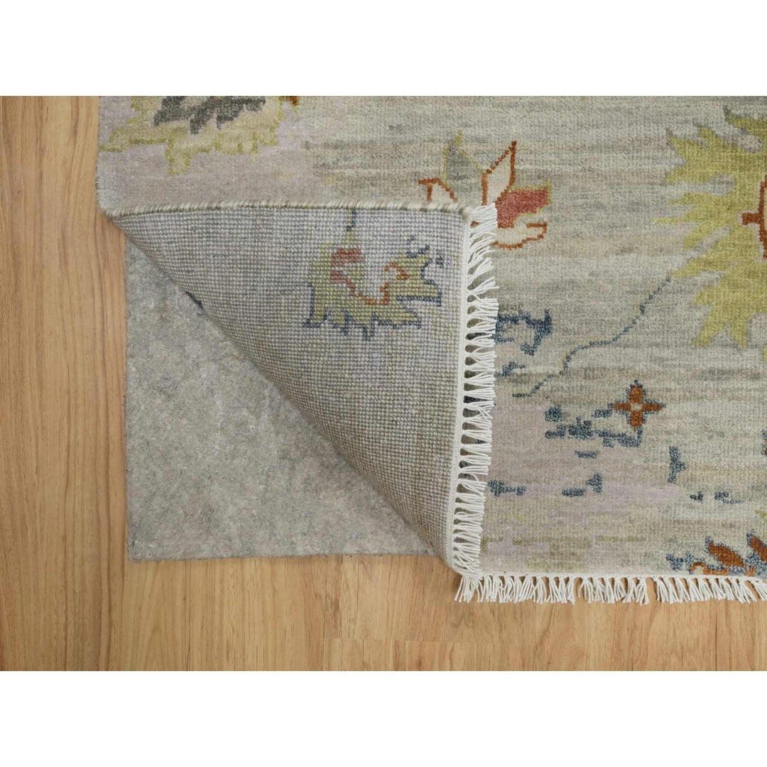 2'1" x 3'0" New Hand Knotted Grey Wool Rectangle Oriental Rug - MOA10291454