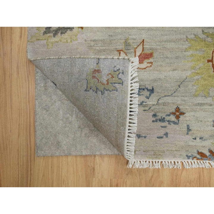 2'1" x 3'0" New Hand Knotted Grey Wool Rectangle Oriental Rug - MOA10291454
