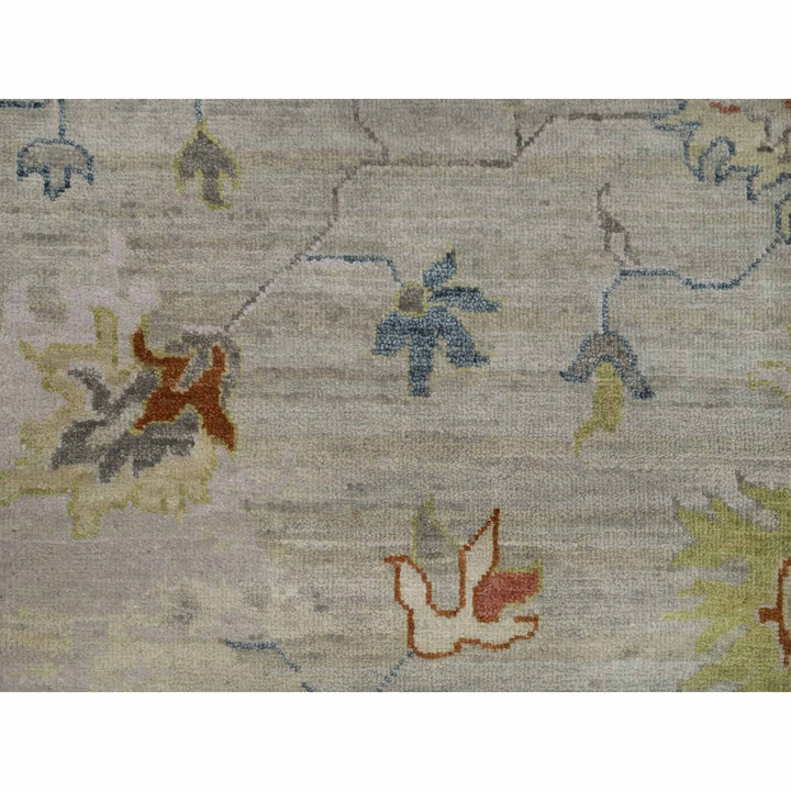 2'1" x 3'0" New Hand Knotted Grey Wool Rectangle Oriental Rug - MOA10291454