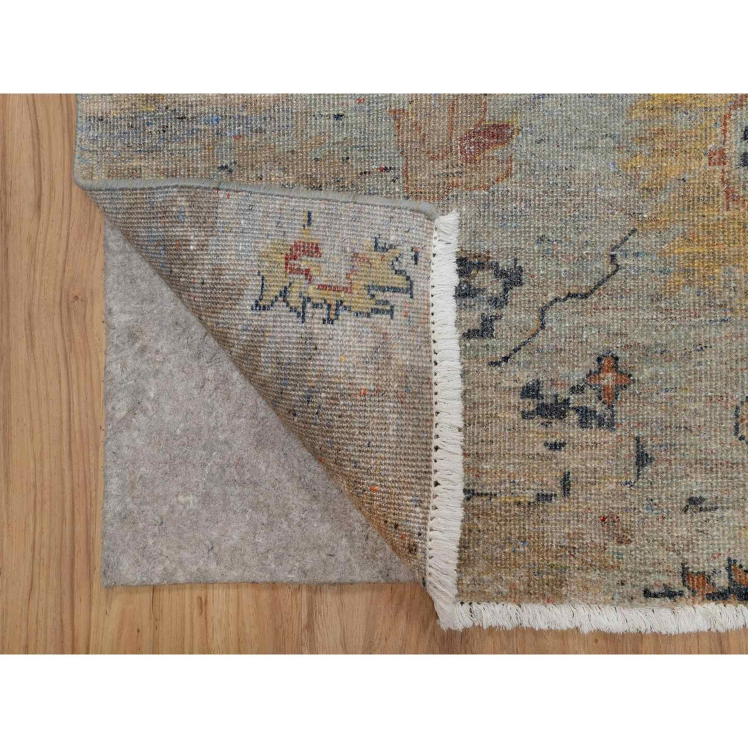 2'1" x 3'0" New Hand Knotted Grey Wool Rectangle Oriental Rug - MOA10291455