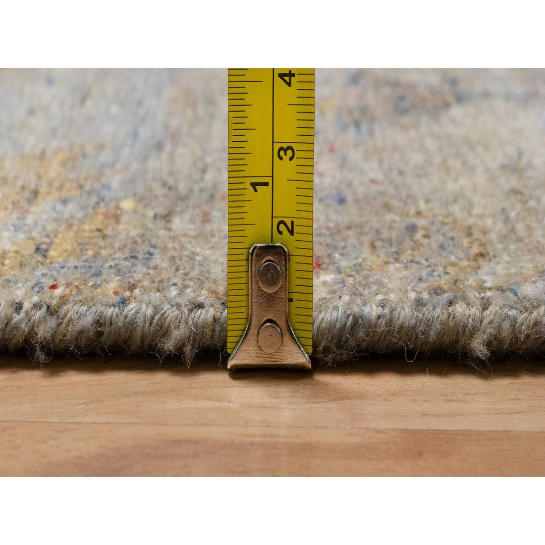 2'1" x 3'0" New Hand Knotted Grey Wool Rectangle Oriental Rug - MOA10291455