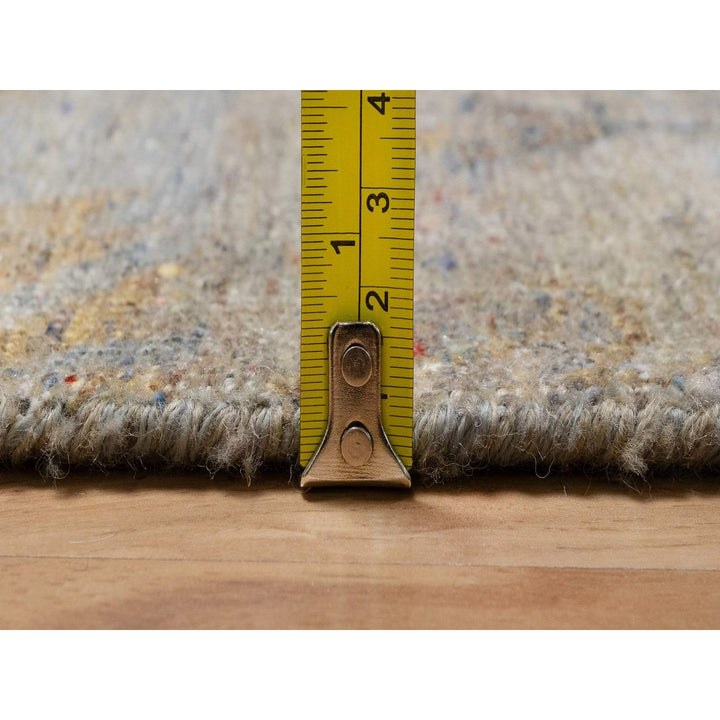 2'1" x 3'0" New Hand Knotted Grey Wool Rectangle Oriental Rug - MOA10291455