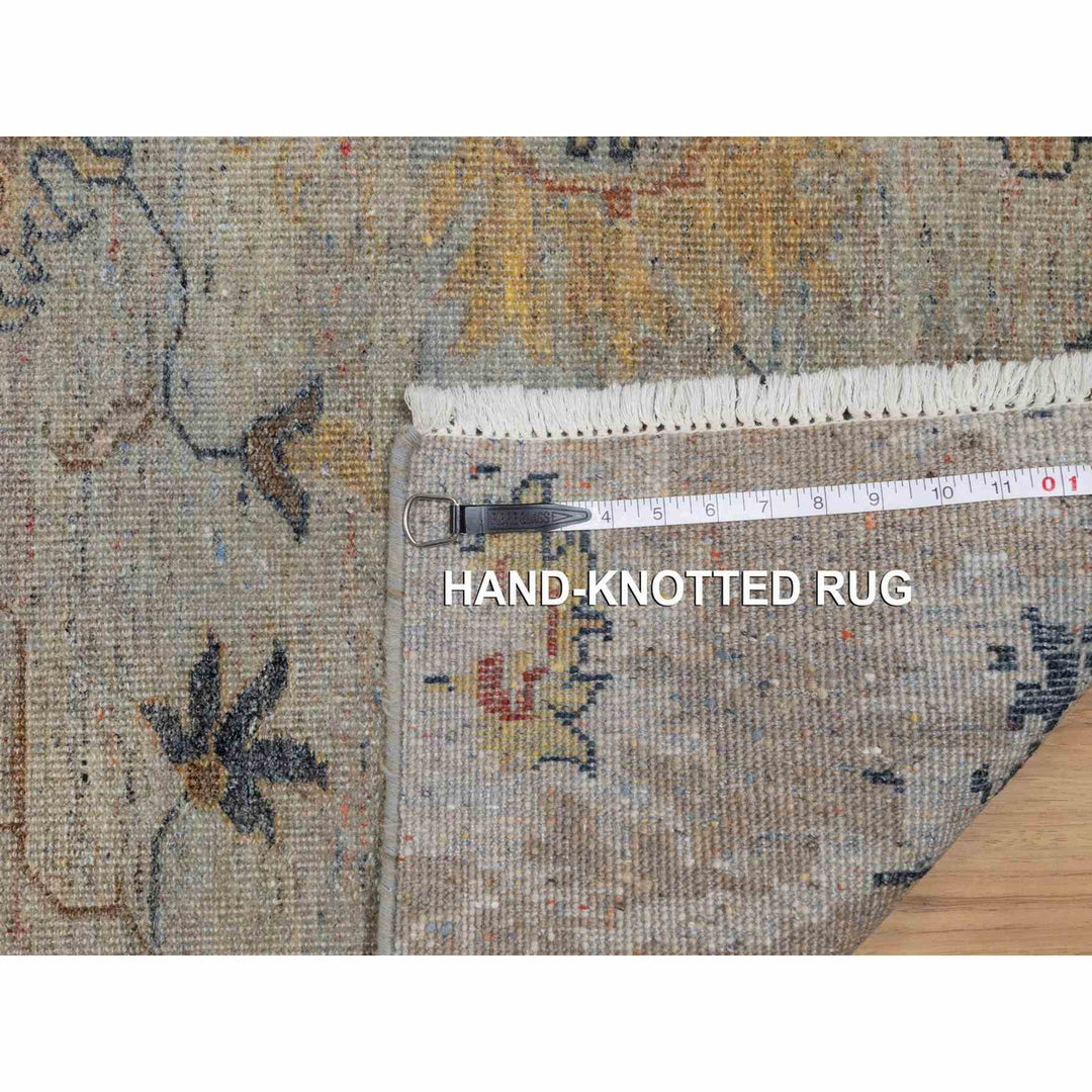 2'1" x 3'0" New Hand Knotted Grey Wool Rectangle Oriental Rug - MOA10291455
