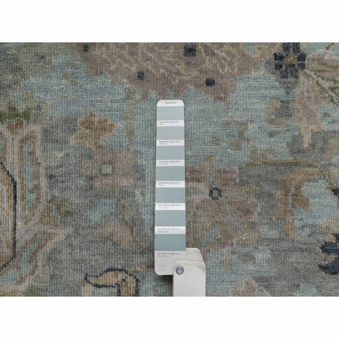 2'0" x 2'11" New Hand Knotted Grey Wool Rectangle Oriental Rug - MOA10291456