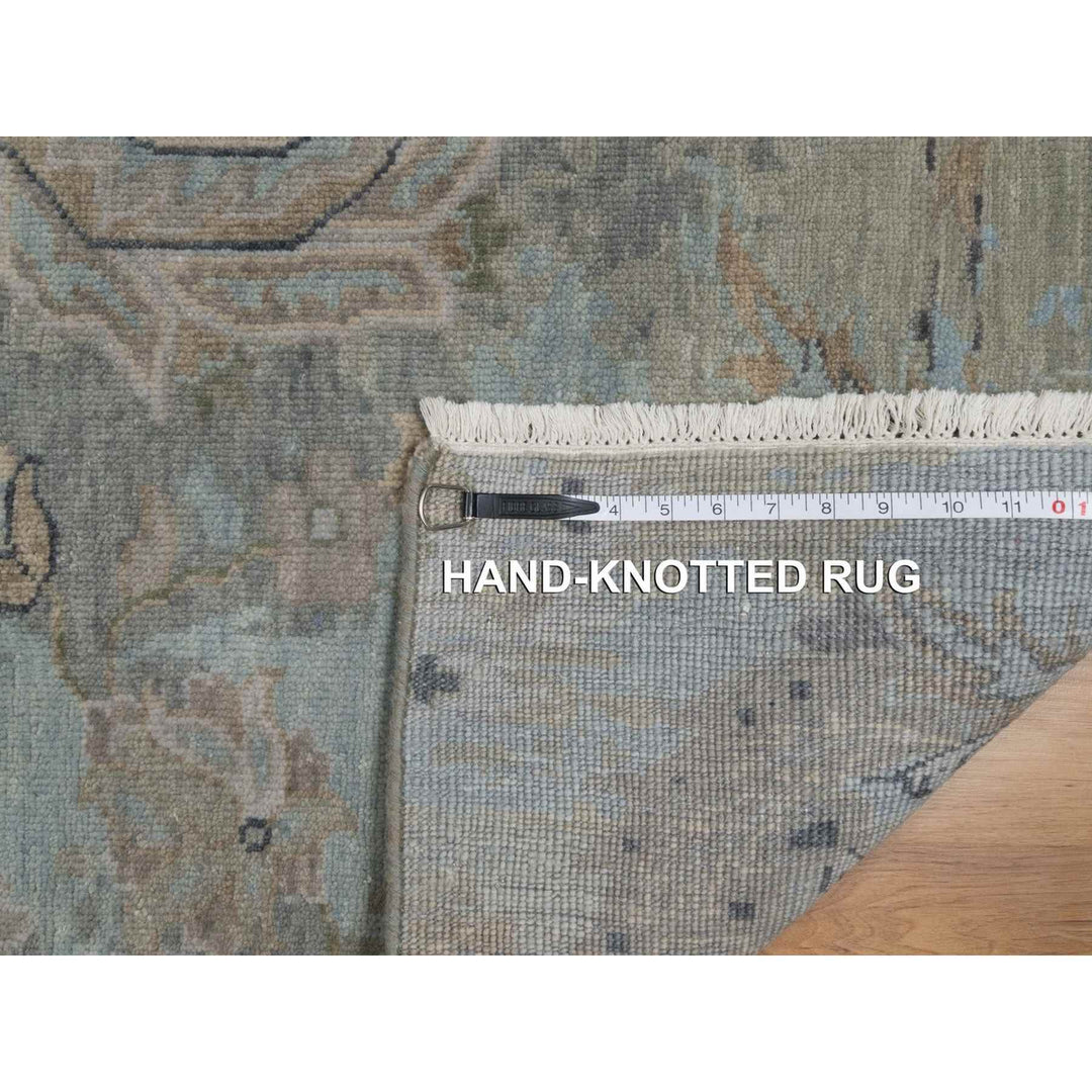2'0" x 2'11" New Hand Knotted Grey Wool Rectangle Oriental Rug - MOA10291456