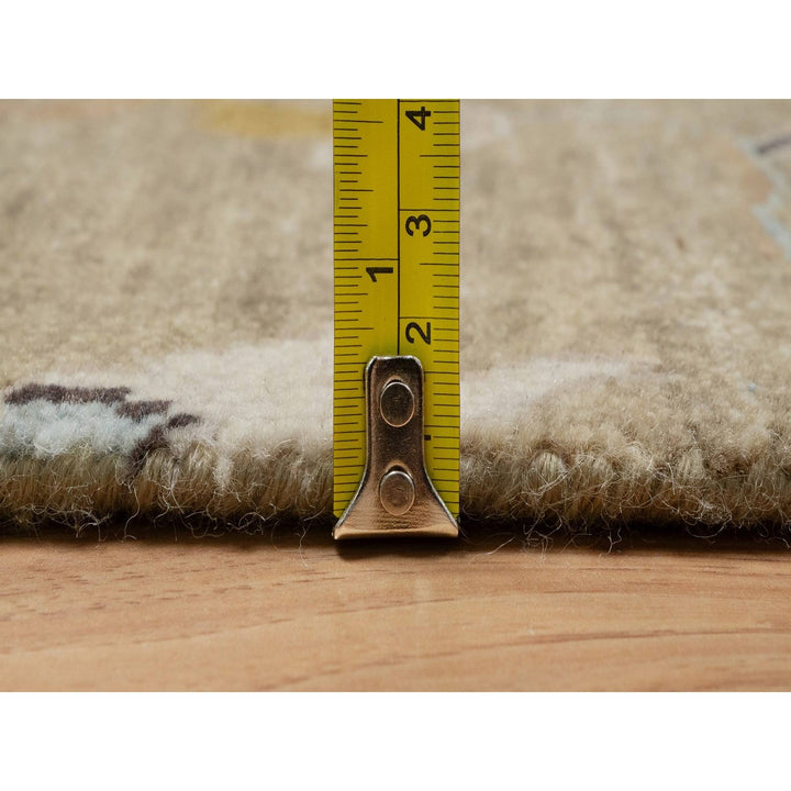 2'1" x 3'2" New Hand Knotted Brown Wool Rectangle Oriental Rug - MOA10291457
