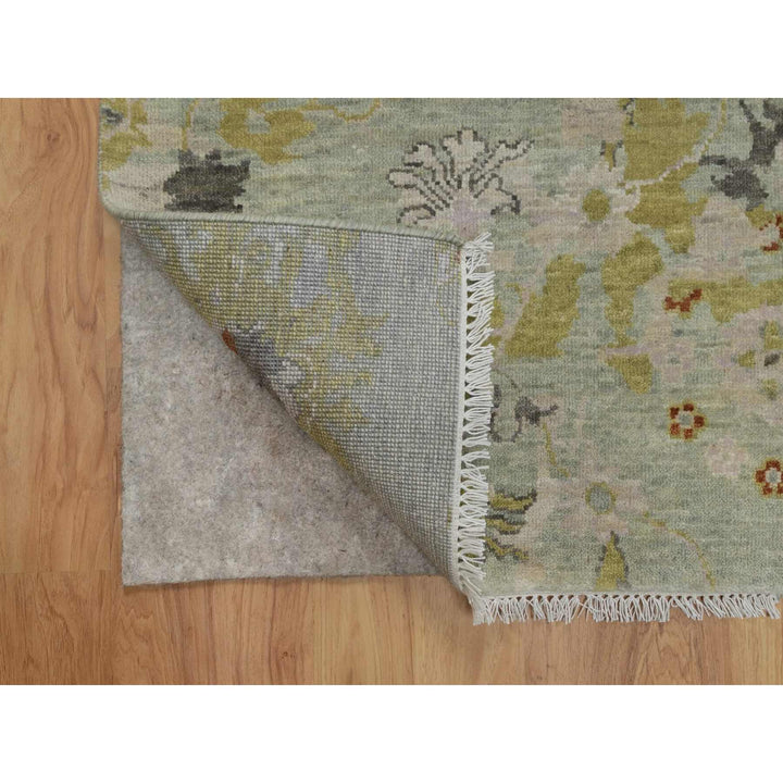2'1" x 3'0" New Hand Knotted Green Wool Rectangle Oriental Rug - MOA10291458