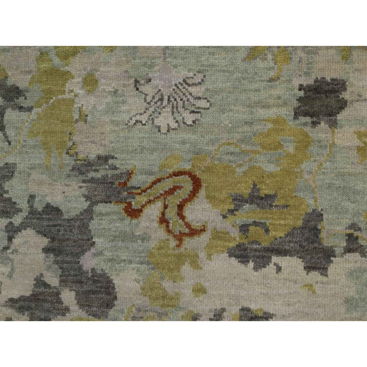 2'1" x 3'0" New Hand Knotted Green Wool Rectangle Oriental Rug - MOA10291458