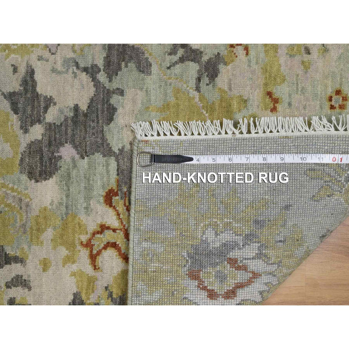 2'1" x 3'0" New Hand Knotted Green Wool Rectangle Oriental Rug - MOA10291458