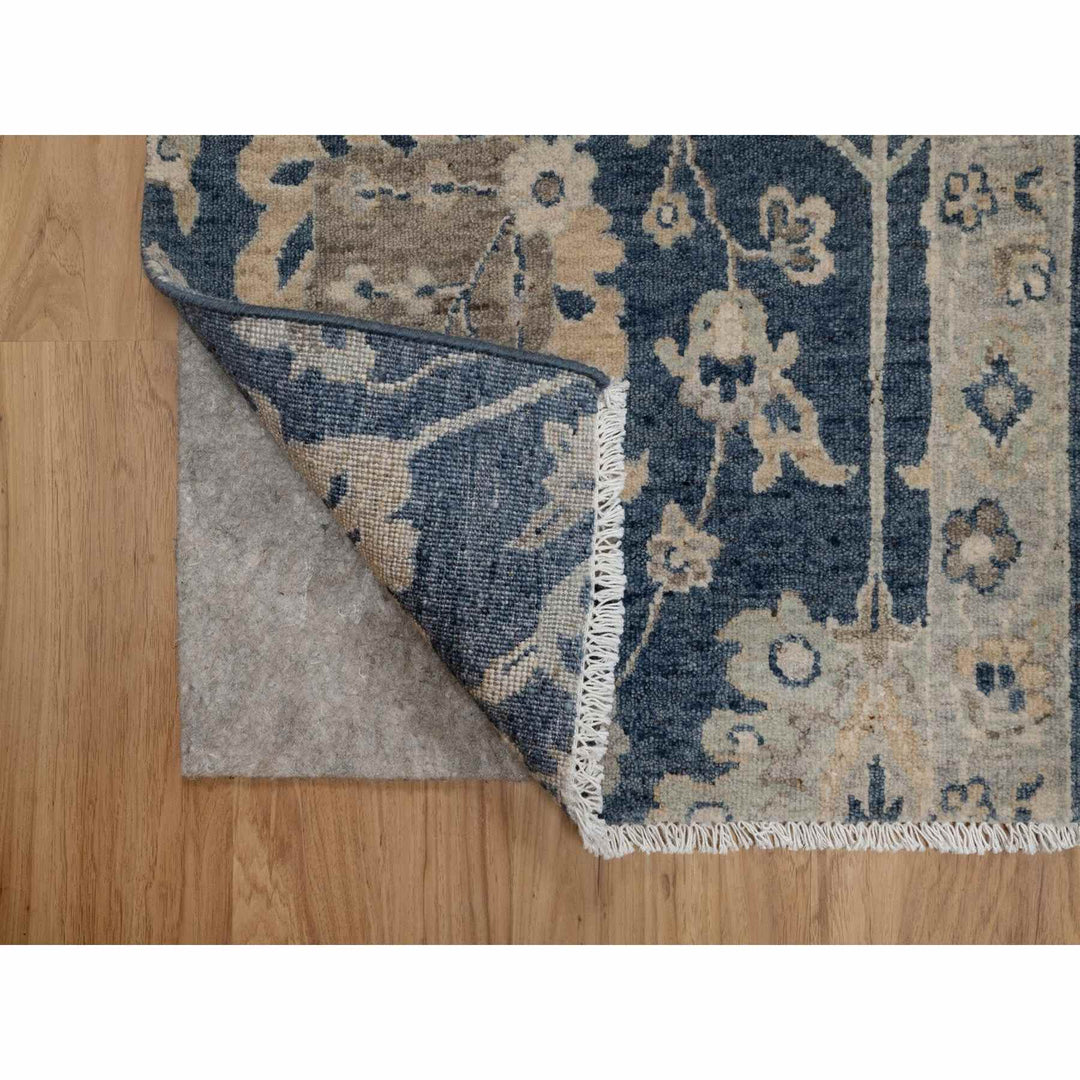 2'0" x 3'1" New Hand Knotted Blue Wool Rectangle Oriental Rug - MOA10291459