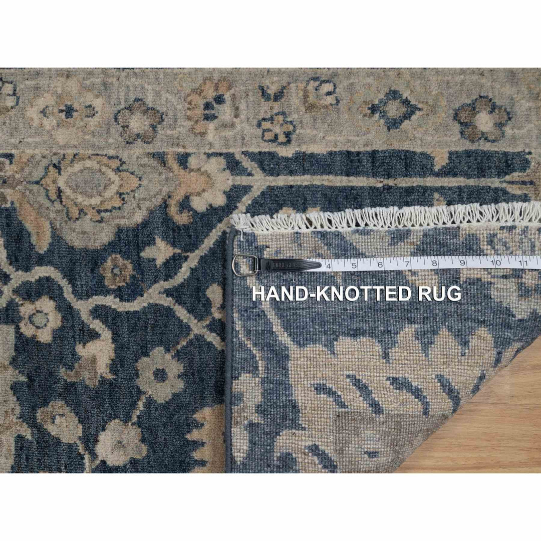 2'0" x 3'1" New Hand Knotted Blue Wool Rectangle Oriental Rug - MOA10291459