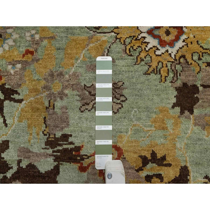 2'0" x 3'0" New Hand Knotted Green Wool Rectangle Oriental Rug - MOA10291460
