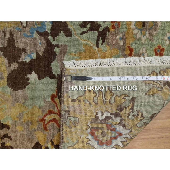 2'0" x 3'0" New Hand Knotted Green Wool Rectangle Oriental Rug - MOA10291460