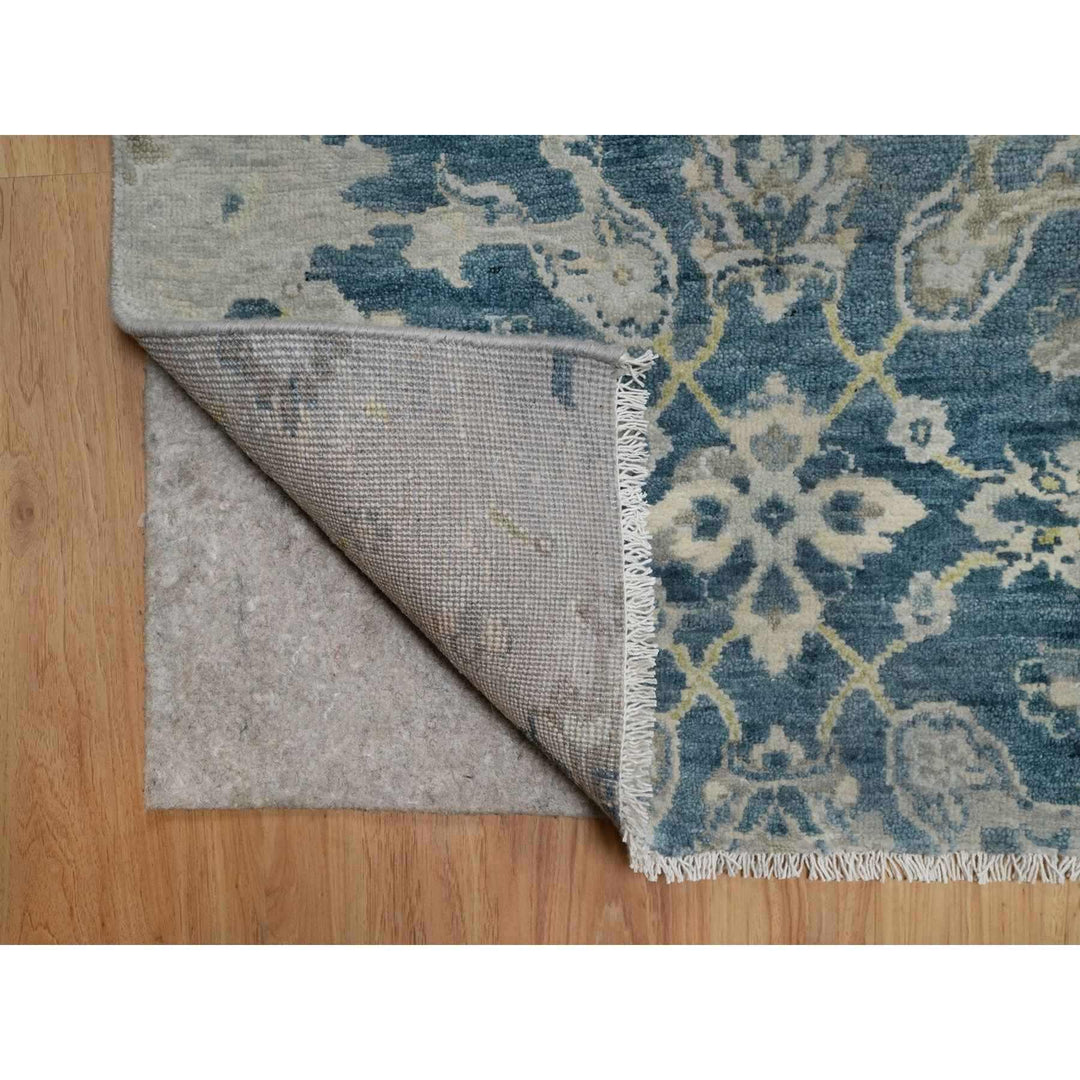 2'0" x 3'1" New Hand Knotted Blue Wool Rectangle Oriental Rug - MOA10291462
