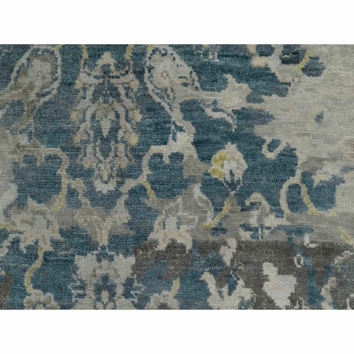 2'0" x 3'1" New Hand Knotted Blue Wool Rectangle Oriental Rug - MOA10291462