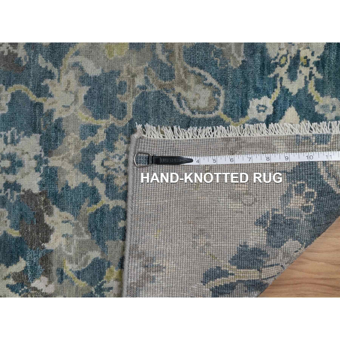 2'0" x 3'1" New Hand Knotted Blue Wool Rectangle Oriental Rug - MOA10291462
