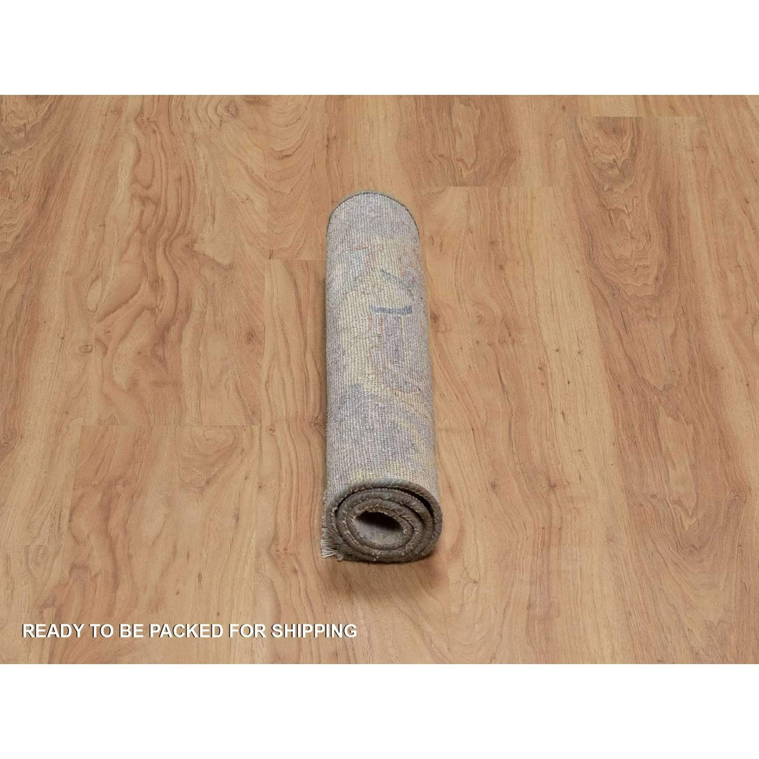 2'0" x 3'1" New Hand Knotted Beige Wool Rectangle Oriental Rug - MOA10291463