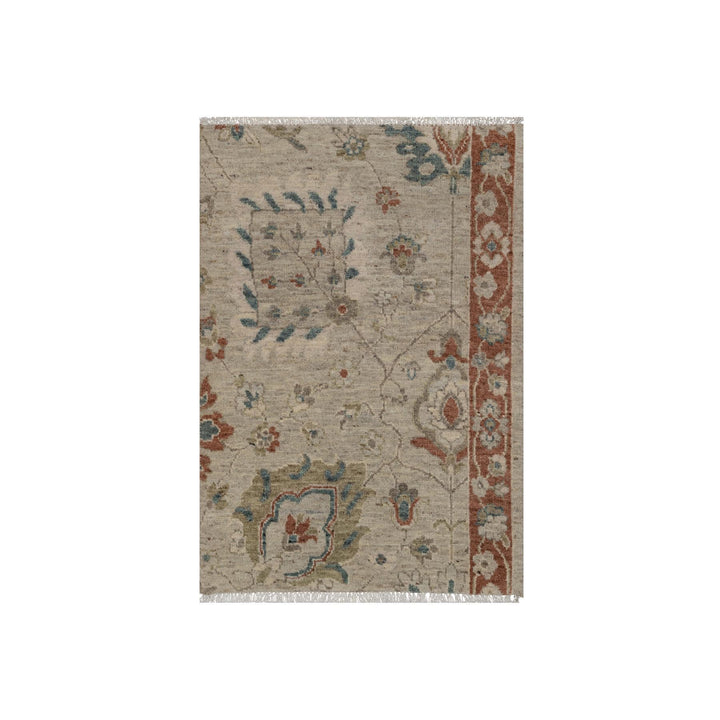 2'2" x 3'1" New Hand Knotted Beige Wool Rectangle Oriental Rug - MOA10291464