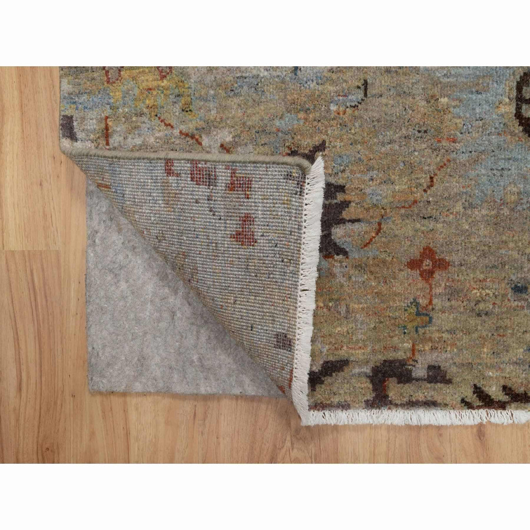 2'1" x 3'1" New Hand Knotted Brown Wool Rectangle Oriental Rug - MOA10291466