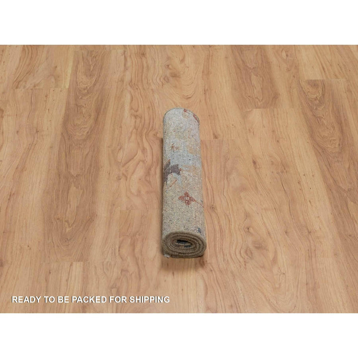 2'1" x 3'1" New Hand Knotted Brown Wool Rectangle Oriental Rug - MOA10291466