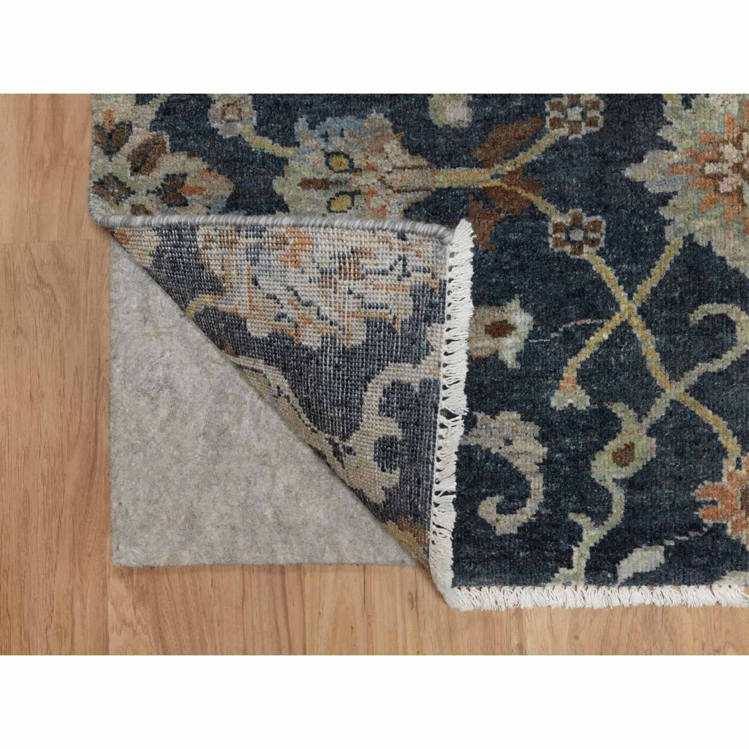 2'0" x 3'0" New Hand Knotted Blue Wool Rectangle Oriental Rug - MOA10291468