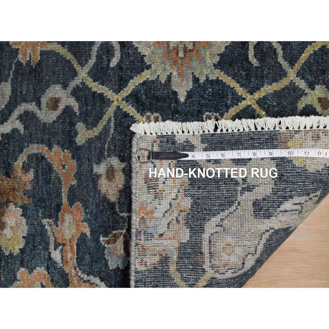 2'0" x 3'0" New Hand Knotted Blue Wool Rectangle Oriental Rug - MOA10291468