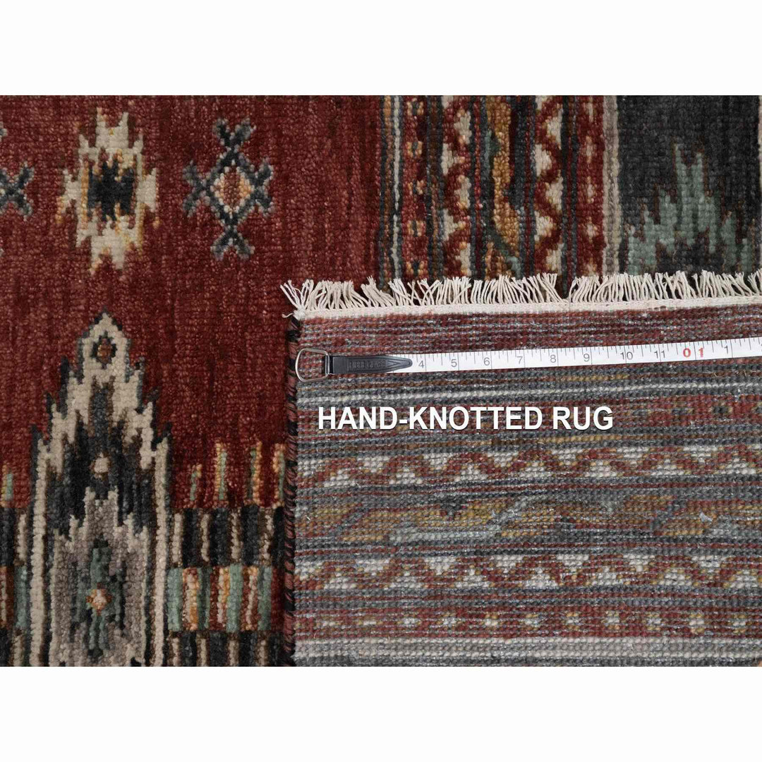 2'6" x 7'11" New Hand Knotted Red Wool Runner Oriental Rug - MOA10291469